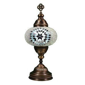 Handmade 14" Turkish Mosaic Table Lamp Bedside Night Lamp BSC11
